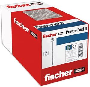 Fischer Power-Fast II 670503 Spaanplaatschroef 6 mm 120 mm Kruiskop Pozidriv Staal Galvanisch verzinkt 25 stuk(s)