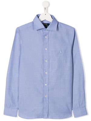 POLO RALPH LAUREN KIDS chemise à logo brodé - Bleu