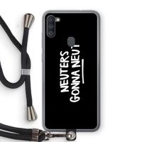 Neuters (zwart): Samsung Galaxy A11 Transparant Hoesje met koord Neuters (zwart): Samsung Galaxy A11 Transparant Hoesje met koord