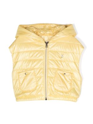 Herno Kids gilet matelassé à capuche - Jaune