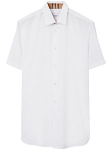 Burberry chemise en coton à logo brodé - Blanc