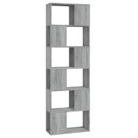 The Living Store Boekenkast - Classic - Meubelen - 60 x 24 x 186 cm - Grijs Sonoma Eiken