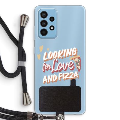 Pizza is the answer: Samsung Galaxy A52 Transparant Hoesje met koord