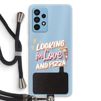 Pizza is the answer: Samsung Galaxy A52 Transparant Hoesje met koord