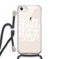 Turn hate into love: iPhone 8 Transparant Hoesje met koord