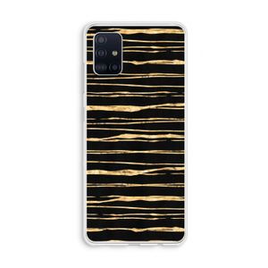 Gouden strepen: Galaxy A51 4G Transparant Hoesje