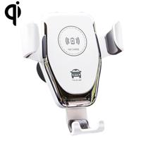 Auto luchtuitlaat beugel draadloze oplader Qi standaard draadloze oplader (wit)