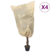 VidaXL Plantenhoezen met trekkoord 4 st 70 g/m² 0,8x1,2 m