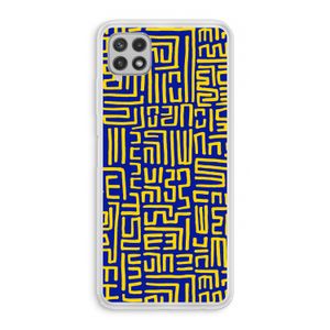 Majorelle Blue Print: Samsung Galaxy A22 4G Transparant Hoesje