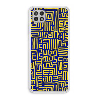 Majorelle Blue Print: Samsung Galaxy A22 4G Transparant Hoesje