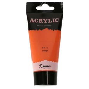 Acrylverf/hobbyverf op waterbasis - oranje - 75 ml - Schilderen/knutselen