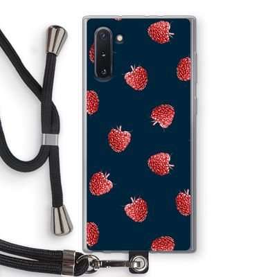 Framboosjes: Samsung Galaxy Note 10 Transparant Hoesje met koord