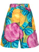 Marni short fleuri à taille ceinturée - Multicolore - thumbnail