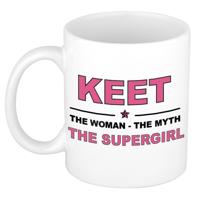 Keet cadeau mok - Woman Myth Supergirl - naam koffiemok - 300 ml - collega - moederdag