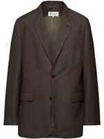 Maison Margiela blazer en laine mélangée à simple boutonnage - Marron