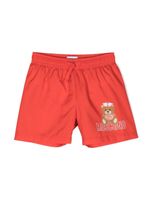 Moschino Kids short de bain à imprimé graphique - Rouge - thumbnail