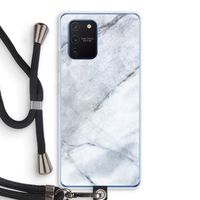 Witte marmer: Samsung Galaxy Note 10 Lite Transparant Hoesje met koord