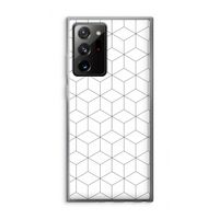 Zwart-witte kubussen: Samsung Galaxy Note 20 Ultra / Note 20 Ultra 5G Transparant Hoesje