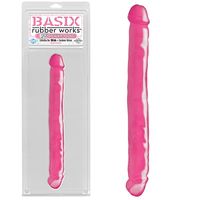 basix rubber works dubbele dildo 12" - thumbnail