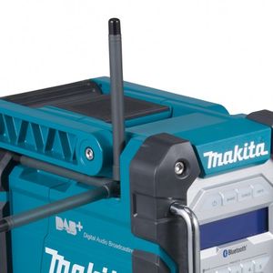 Makita Bouwradio DAB+, VHF (FM) AUX, Bluetooth, USB Spatwaterbestendig Turquoise, Zwart