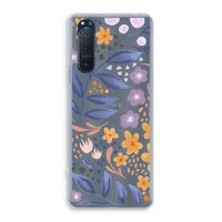 Flowers with blue leaves: Sony Xperia 5 II Transparant Hoesje