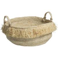 Mand Fringes - naturel - 23xØ40 cm - Leen Bakker