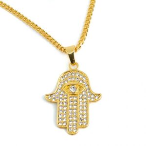 Amulet goudkleurig Hamsa Hand - Sieraden - Spiritueelboek.nl