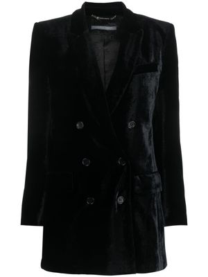 Alberta Ferretti blazer en velours à boutonnière croisée - Noir