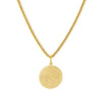 Gepersonaliseerde vingerafdruk ketting - Stainless steel - 15 mm - Goud