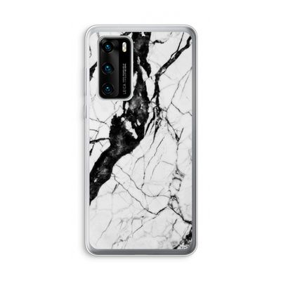 Witte marmer 2: Huawei P40 Transparant Hoesje