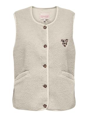Only Onlbaby Life Teddy Vest Pnt Cs Gilets 5003901 Birch Leo Heart Batch