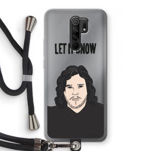 Let It Snow: Xiaomi Redmi 9 Transparant Hoesje met koord
