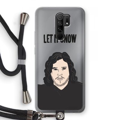 Let It Snow: Xiaomi Redmi 9 Transparant Hoesje met koord