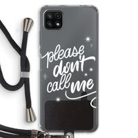 Don't call: Samsung Galaxy A22 5G Transparant Hoesje met koord