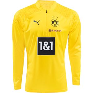 PUMA Borussia Dortmund Trainingstrui 1/4-Zip 2023-2024 Kids Geel Zwart