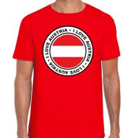 Verkleed T-shirt voor heren - I love Oostenrijk - rood - voetbal supporter - themafeest