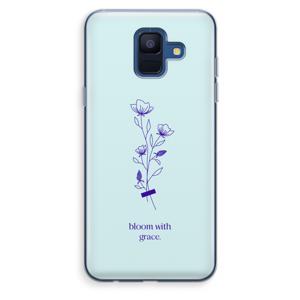 Bloom with grace: Samsung Galaxy A6 (2018) Transparant Hoesje