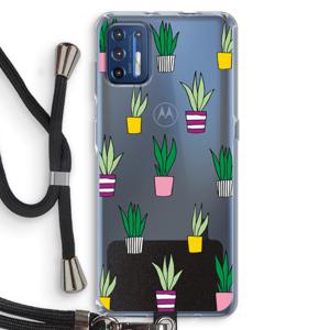 Sanseveria: Motorola Moto G9 Plus Transparant Hoesje met koord