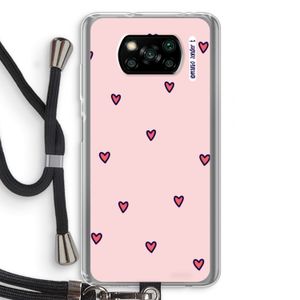 Hartjes: Xiaomi Poco X3 NFC Transparant Hoesje met koord