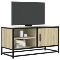 Tv-meubel 80x34,5x40 cm bewerkt hout metaal sonoma eikenkleurig