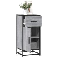 Dressoir 35,5x35x76 cm bewerkt hout en metaal grijs sonoma