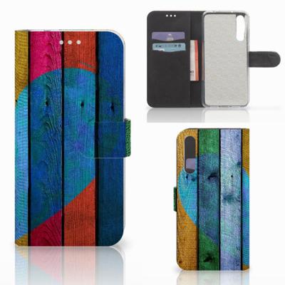 Huawei P20 Pro | Book Style Case | Wood Heart - Cadeau voor je Vriend | Portemonnee hoesje