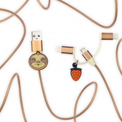 thumbsUp! Luiaard 3 in 1 kabel bruin