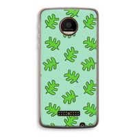Groene blaadjes: Motorola Moto Z Force Transparant Hoesje