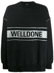 We11done sweat à logo imprimé - Noir