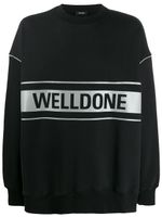 We11done sweat à logo imprimé - Noir