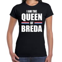 I am the Queen of Breda Koningsdag t-shirt zwart voor dames - thumbnail