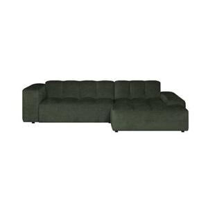 by fonQ Mumble Hoekbank met Chaise Longue Rechts - Chenille - Donkergroen