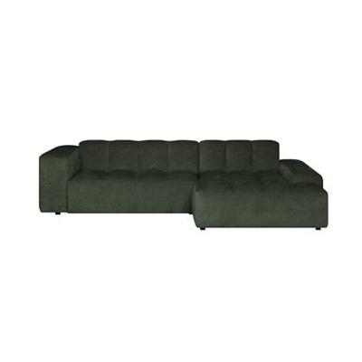 by fonQ Mumble Hoekbank met Chaise Longue Rechts - Chenille - Donkergroen