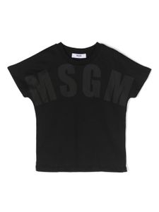 MSGM Kids t-shirt en coton à logo imprimé - Noir